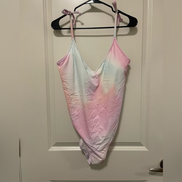 PINK tie dye swimsuit - Picture 1 of 3
